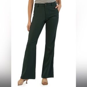 Kut From The Kloth High Rise Ana Fab AB Green Flare Size 18